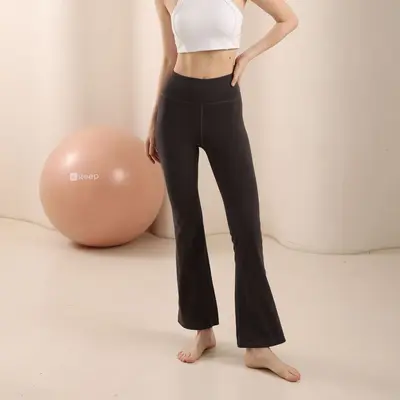【现货】源头工厂直销运动户外女士高腰提臀遮胯显瘦瑜伽微喇长裤