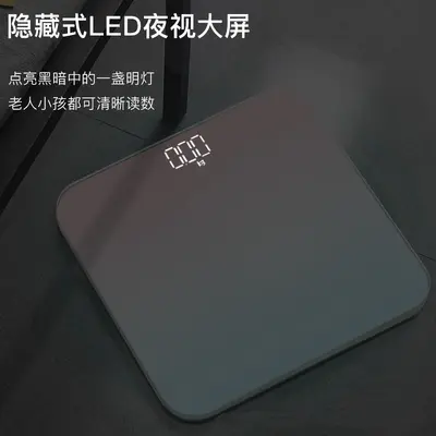 Smart LED Digital Bathroom Scale with Hidden Display, Compact Health Scale