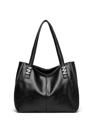 Women's Soft Leather Tote Bag, Large Capacity, 2026 Single Shoulder Bag - 5