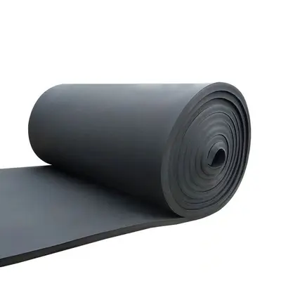 Self-Adhesive Rubber Plastic Foam Insulation Sheet for Pipes, B1 Flame Retardant