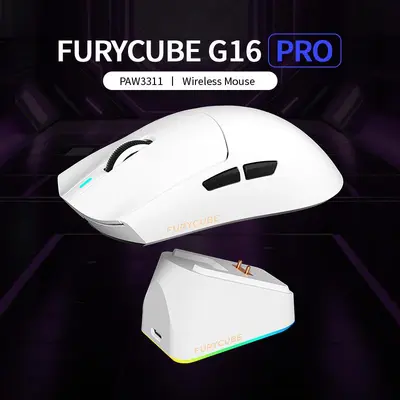 FURYCUBE G9三模无线轻量化鼠标电竞游戏PAW331带充电底座LOL吃鸡 - 12