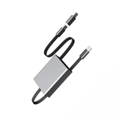 弯头单向拉6a快充电线PD桌面平板伸缩数据线车载USB苹果华为小米 - 7