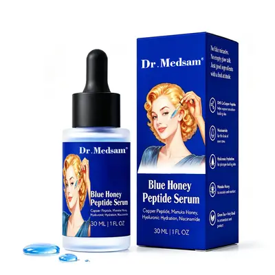 GHK-Cu Mavi Bal Peptit Serumu, Aydınlatıcı, 30 ml