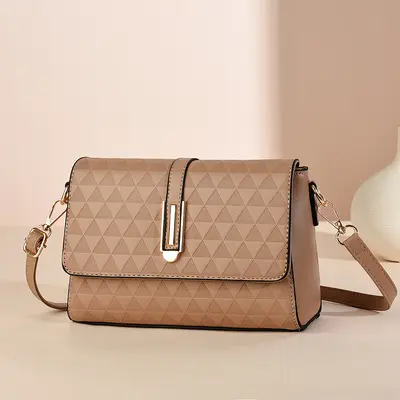 Middle-Aged Mom Crossbody Bag, Korean Style Simple Shoulder Bag - 13