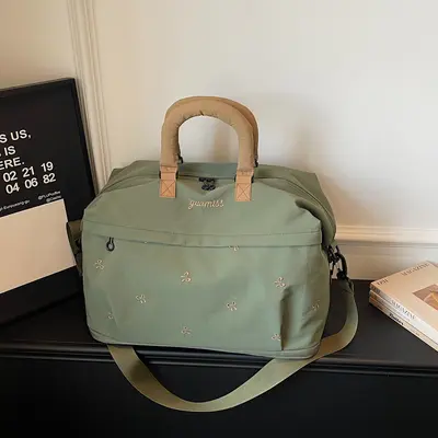 Women's Portable Short Trip Travel Bag 2026 New Trendy Fashion Outdoor Storage Luggage Bag Large Capacity Crossbody Fitness Bag - 9