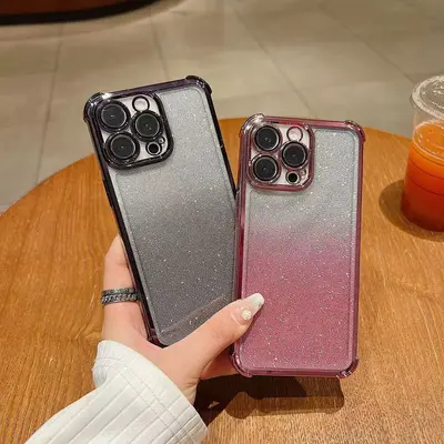 OnePlus Turbo 6X Pro Hülle, galvanisiert mit Glitter, Vier-Ecken-Schutz