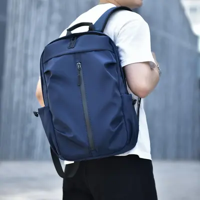 Cross-border daily backpack men Korean version fashion university student bag simple commute lightweight laptop bag ready for sale