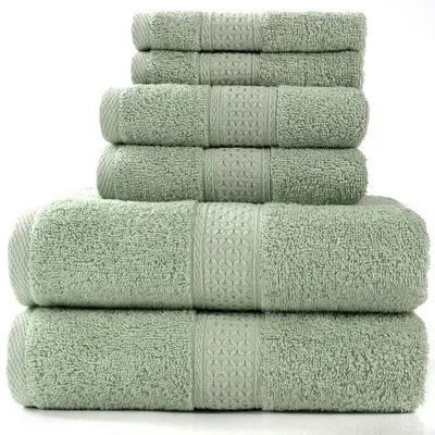 Saf pamuklu havlu, emici banyo havlusu, 6 parçalı set - 12