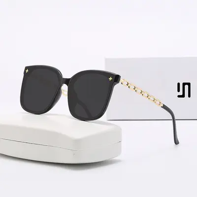 Women's Retro Square Frame Sunglasses with UV Protection - 6
