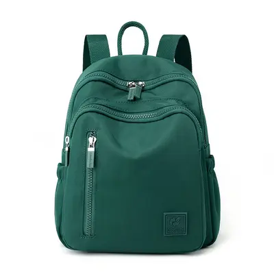 Lightweight Solid Color Textured Backpack, Women's Backpack for Outdoor Travel and Commuti - 12