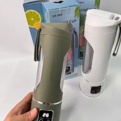 Taşınabilir meyve suyu makinesi, USB şarjlı, buz kırıcı, büyük kapasite