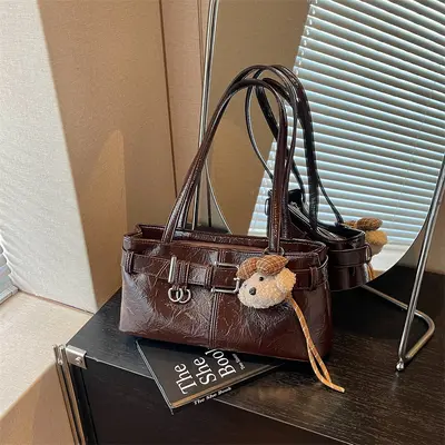 Women's Single Shoulder Bag, Solid Color Minimalist Commuter Design, Summer 2026 - 11