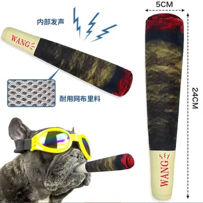Green Simulated Cigarette Pack Plush Dog Toy, Squeaky, with Catnip