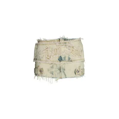 iamgia Tek Omuzlu Uzun Kollu Üst ve Denim Etek Takımı - 7