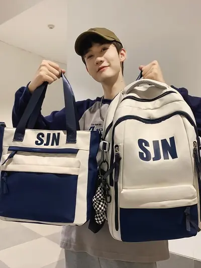 2024 High School Boys' Backpack, Large Capacity, Two-Piece Set - 1