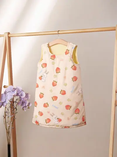 Pure Cotton Children's Sleeping Bag for Spring and Autumn, Sleeveless