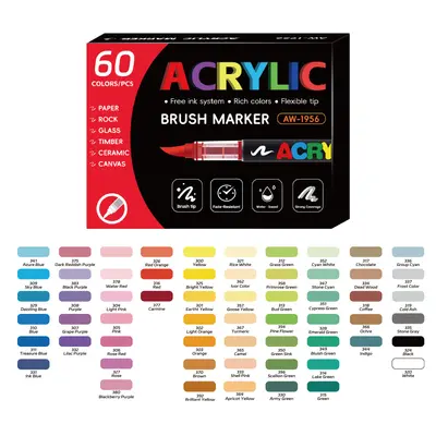 Acryl-Marker mit weicher Spitze farbig - 13