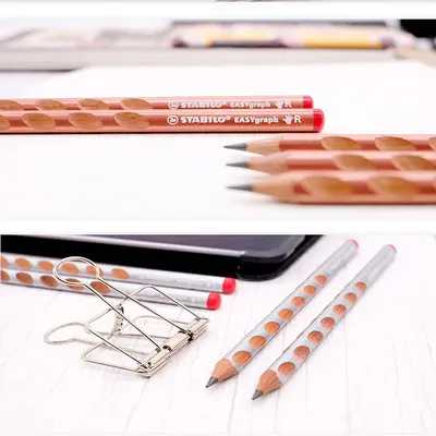 Großhandel Stabilo Bleistift für Kinder und Grundschüler, HB, Korrekturgriff, dick, dreieckig, mit 3 Löchern, Modell 322