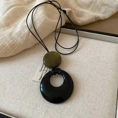 Maillard retro necklace women's Korean new niche sweater chain fashion autumn and winter versatile high-end necklace wholesale - 12