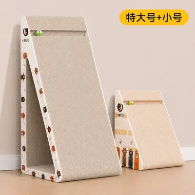 Cat scratch board, white cardboard, extra-large, corrugated - 10