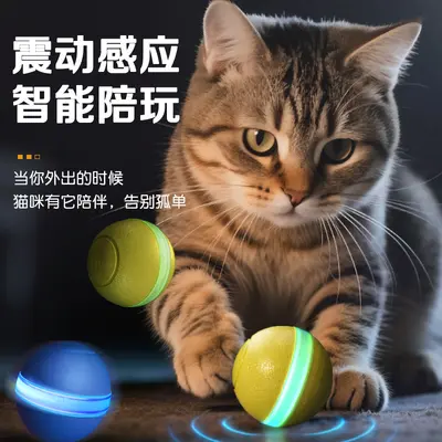 Electric cat toy, smart rolling ball, interactive play device