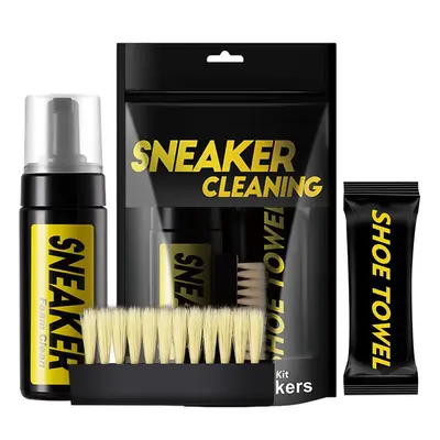 Biaoqi White Sneaker Cleaning Kit No-Wash Sneaker Dry Cleaning Spray Foam Mousse Shoe Cleaning Magic Tool - 9