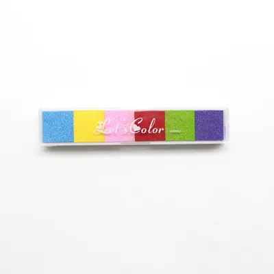 6-Colour Mini Ink Pad Set for Fingerprints and DIY - 8