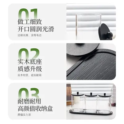 Cotton swab and toothpick storage box set