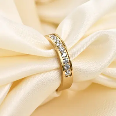 4mm zircon stainless steel ring, minimalist style