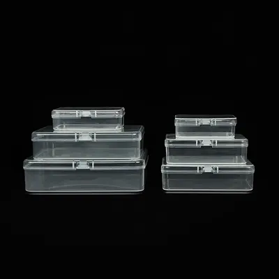 Transparente Kunststoff-Verpackungsbox Hardware-Werkzeug Musteranzeigebox Teileverpackungsbox Zubehör Organisationskarte Aufbewahrungsbox
