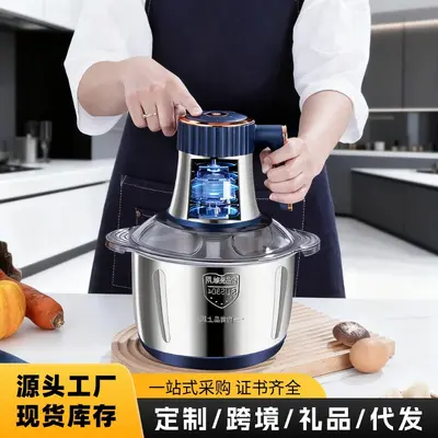 跨境大容量绞肉机家用不锈钢多功能料理机大功率电动搅肉机辅食机 - 2