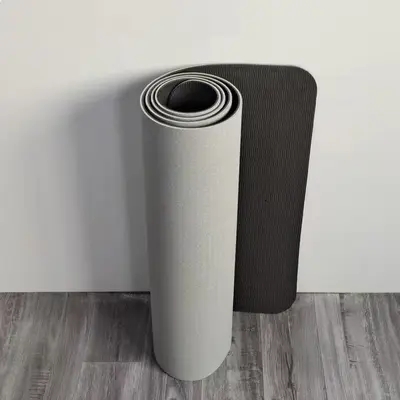 TPE yoga mat 6mm, dual-color, universal size, with carry set - 7
