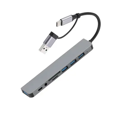 Type-C Docking Station USB Hub Multi-function 8-in-1 Expansion Dock for Tablet MacBook