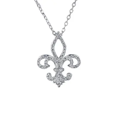 S925 silver peony necklace with zircon, clavicle chain