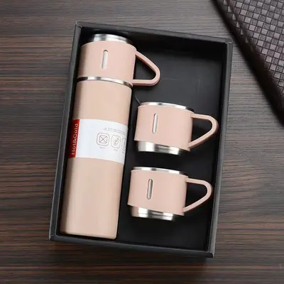 304 stainless steel thermos 3-lid gift set - 9