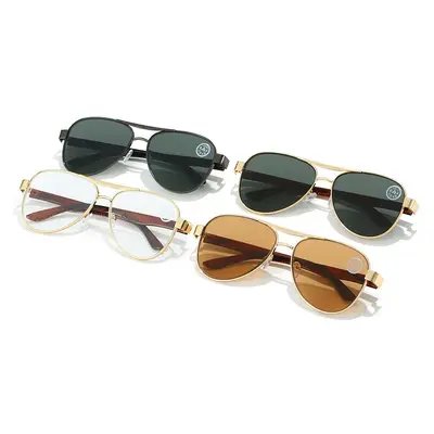 Men's Crystal Glass Sunglasses for Driving, Plain Lens - 4
