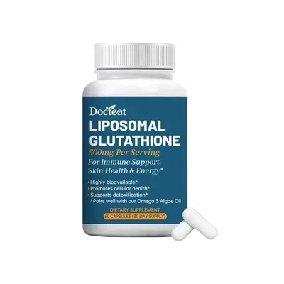 DOCTEAT Glutathion-Kapseln Ausgewogene Ernährung Unterstützung des Immunsystems Atemwegsunterstützung Hautgesundheit Nahrungsergänzungsmittel