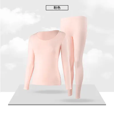 Men's and women's thermal underwear set, thin fleece-lined model - 9