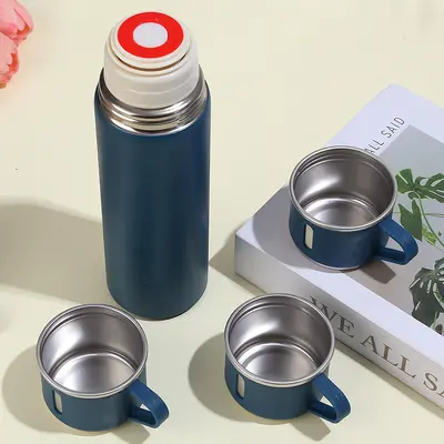 304 Stainless Steel Vacuum Insulated Cup, 3 Lids, Gift Set - 3