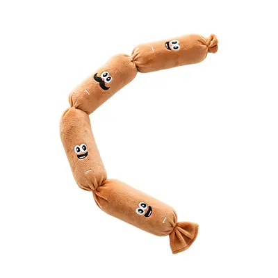 Large Dachshund Dog Toy, Squeaky, Durable Chew Toy with Air Bladder - 6