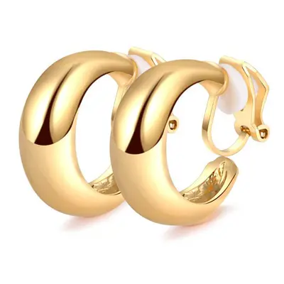 Geometric Painless Hollow Ear Clips, Non-Piercing Alloy Earrings - 11