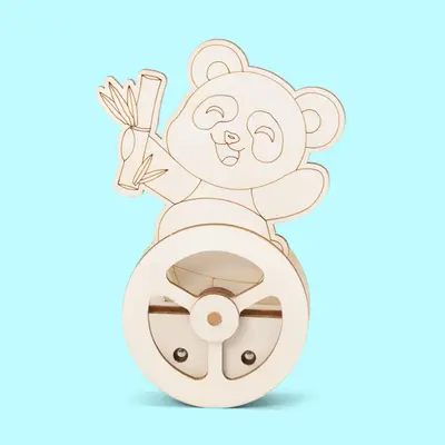 Devrilmeyen panda kukla bilim deney seti, çocuklar için DIY eğitici oyuncak - 7