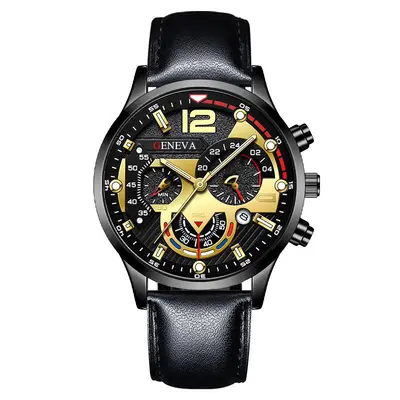 Men's quartz watch six-hand calendar luminous - 4