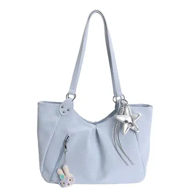 Polka Dot Large Capacity Women's Tote Bag, Casual Shoulder Bag - 13