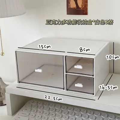 Desktop Drawer Storage Box Acrylic Transparent - 8
