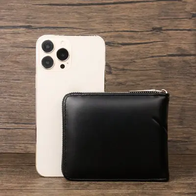 Erkek Kısa Fermuarlı Cüzdan, Büyük Kapasiteli, Çok Kartlık, Retro Bozuk Para Bölmeli - 4