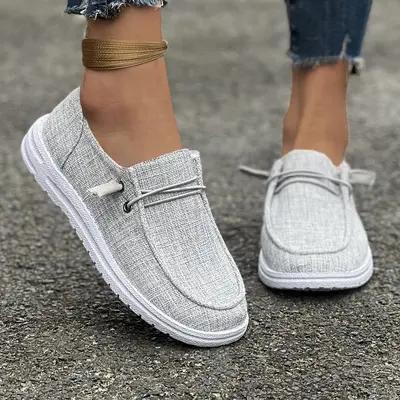 Büyük Beden Düz Taban Slip-On Alçak Konç Kadın Loafer Günlük Tek Ayakkabı