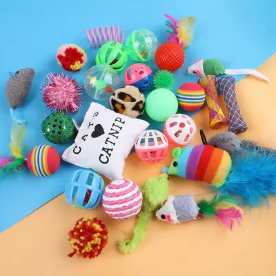 Plastic Bell Ball Cat Toy, Spherical Pet Cat Toy - 3