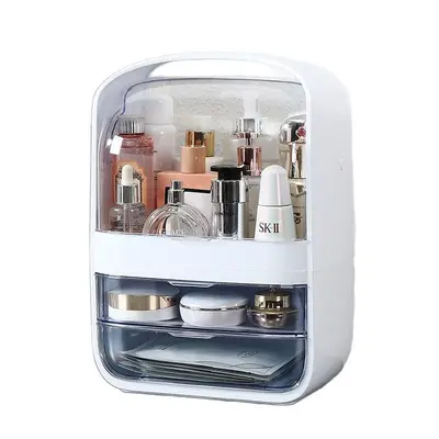 Minimalist cosmetics storage box, large capacity, desktop, dust-proof - 5