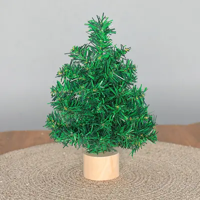 30-cm-Mini-Weihnachtsbaum-Set, Tischdeko, DIY mit Baumstamm
